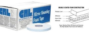White foam mounting tape